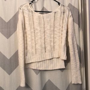 White knit sweater